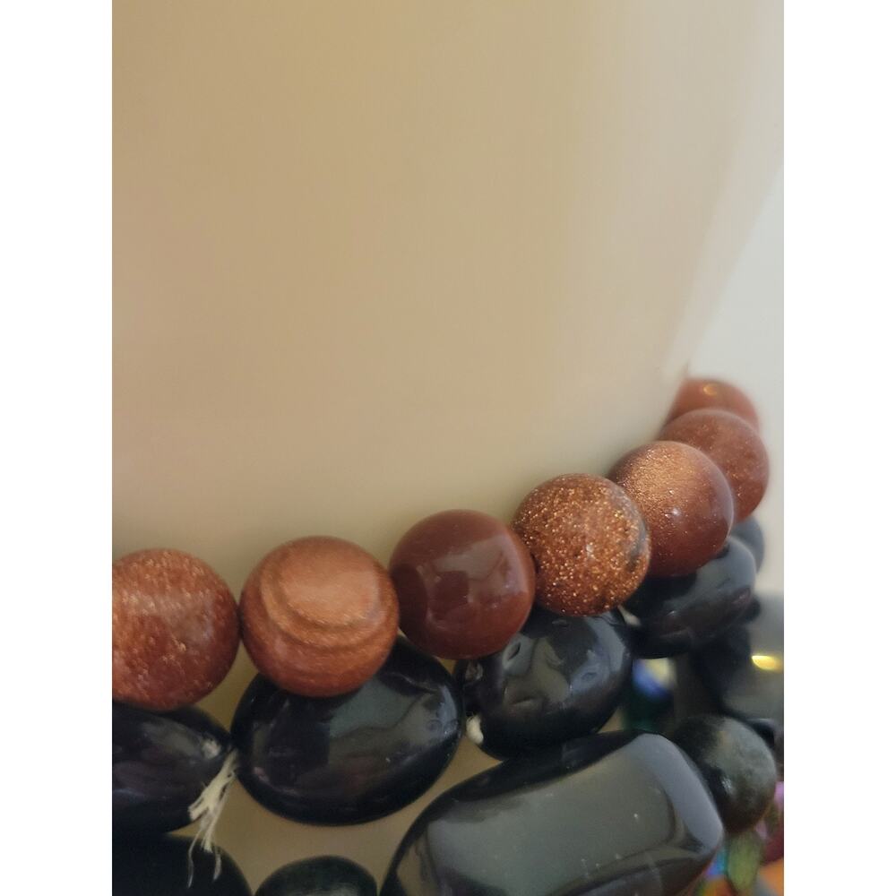 Vtg‎ Glass Plastic Bead Beach Boho Fashion Jewelry magnetic Bracelets Lot of 7 - Picture 7 of 16